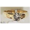 Image 1 : 14K YELLOW GOLD DIAMOND HEAVY RING