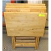 Image 1 : 4 PINE FOLDING TV TRAYS