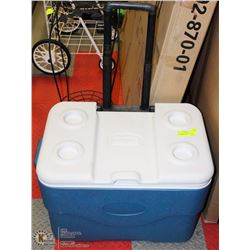 COLEMAN PULL ALONG COOLER BLUE MADE IN USA