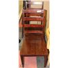 Image 1 : SET OF 2 ESTATE DARK BROWN WOOD CHAIRS