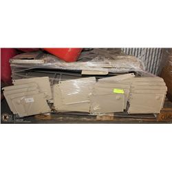 PALLET OF METAL SHELVES