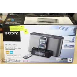 SONY DREAM MACHINE SPEAKER DOCK/CLOCK RADIO FOR