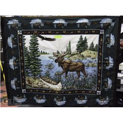 HANGING MOOSE QUILT BANNER