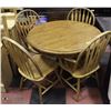 Image 1 : ROUND OAK TABLE WITH 4 MATCHING CHAIRS