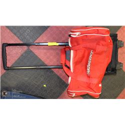 BACKPACK ON WHEELS & BUDWEISER DUFFLE BAG