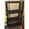 Image 1 : BLACK 4 TIER PLASTIC SHELVING UNIT