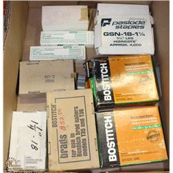 4 BOXES OF STAPLES & 8 OF NAILS