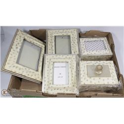 5PC GIFT SET WHITE DECOR INCL FRAMES & JEWELLERY