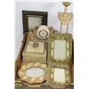 Image 1 : 7PC ASSORTED PICTURE FRAMES, CANDLE HOLDERS,