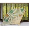 Image 1 : FLAT OF 40 HAND PAINTED DECORATIVE FANS