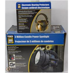 POWERFIST ELECTRONIC HEARING PROTECTION & 3