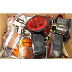 BOX OF ASST TRAILER LIGHTS