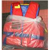 Image 1 : LOT OF 2  ADULT LIFE JACKETS, 1 LARGE & 1 XLARGE