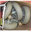 Image 1 : LOT OF 4 RUBBER 8" INFLATABLE CASTOR WHEELS