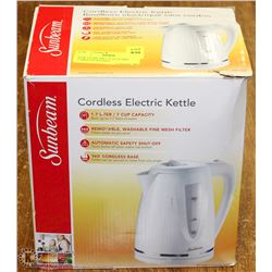 NEW SUNBEAM 1.7L CORDLESS ELECTRIC KETTLE