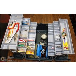 TAMBEAU FISHING BOX FULL OF HOOKS