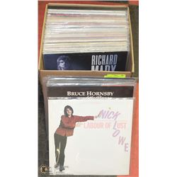 BOX OF 50+ LP RECORDS, ALL IN PROTECTIVE PLASTIC