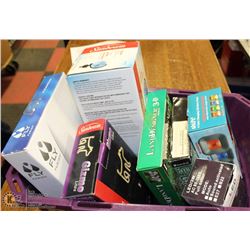 TOTE WITH ASSORTED LIGHTS, & ELECTRONICS