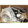 Image 1 : BOX WITH PLUMBING SUPPLIES AND HAND SNAKE