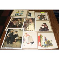 LOT OF 10 NORMAN ROCKWELL 8 X 10 LITHOGRAPHS
