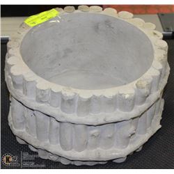 CONCRETE LARGE TWIG PLANT POT  11" WIDE