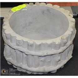 CONCRETE LARGE TWIG PLANT POT  11" WIDE