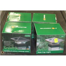 LOT OF 4 SOLAR POST LIGHTS