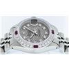Image 6 : Rolex Stainless Steel 0.70ctw Ruby and Diamond Datejust Ladies Wristwatch