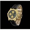 Image 2 : 18KT Yellow Gold Breitling Chronomat Watch with Leather Bracelet