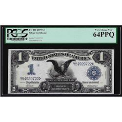 1899 $1 Black Eagle Silver Certificate Note PCGS Very Choice New 64PPQ