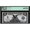 Image 1 : 1899 $1 Black Eagle Silver Certificate Note PCGS Very Choice New 64PPQ