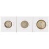 Image 2 : Lot of (3) 1937-1938 Canada 25 Cent Coins