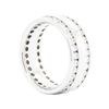 Image 2 : 14KT White Gold Ladies 2.10ctw Diamond Double Eternity Ring