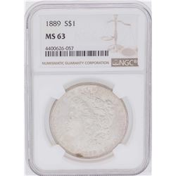 1889 $1 Morgan Silver Dollar Coin NGC MS63