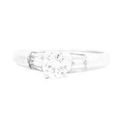 Platinum 0.82ctw Diamond Ring