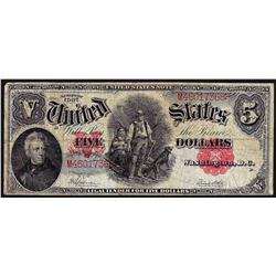 1907 $5 Woodchopper Legal Tender Note