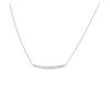 Image 1 : 14KT White Gold 0.20ctw Diamond Bar Necklace