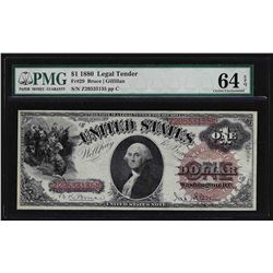 1880 $1 Legal Tender Note PMG Choice Uncirculated 64EPQ