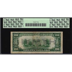 1934A $20 Federal Reserve Emergency Note Inverted Hawaii Overprint ERROR PCGS F1