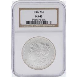 1885 $1 Morgan Silver Dollar Coin NGC MS63