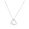 Image 1 : 22KT White Gold Heart Pendant with 14KT White Gold Chain