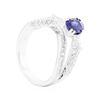 Image 3 : 18KT White Gold Ladies 0.94ct Sapphire and Diamond Ring