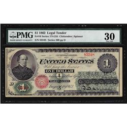 1862 $1 Legal Tender Note PMG Very Fine 30