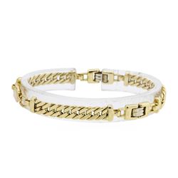 18KT Yellow and White Gold Link Style Bracelet