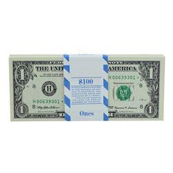 Pack of (100) Consecutive 1999 $1 Federal Reserve STAR Notes St. Louis