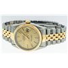 Image 3 : Mens Rolex 36mm Two Tone Yellow Gold Champagne Index DateJust Wristwatch
