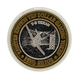 .999 Silver Hilton Reno, Nevada $10 Casino Limited Edition Gaming Token