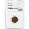 Image 1 : 1923 Lincoln Wheat Penny Coin NGC MS62RB