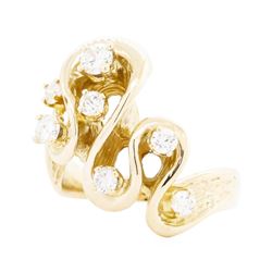 14KT Yellow Gold Ladies 0.76ctw Diamond Fashion Ring
