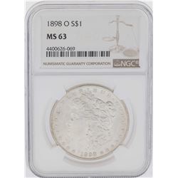 1898-O $1 Morgan Silver Dollar Coin NGC MS63